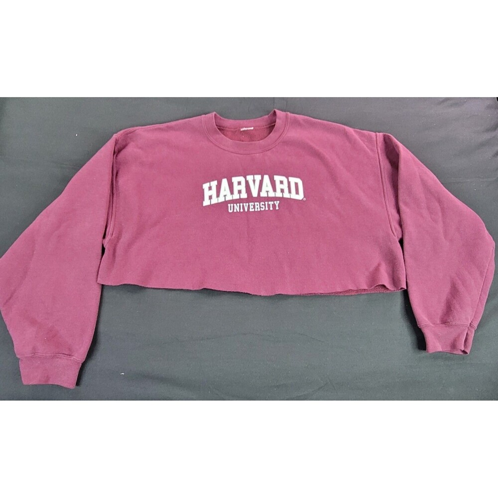 Harvard University Women's Cropped Sweater Sweater Maroon